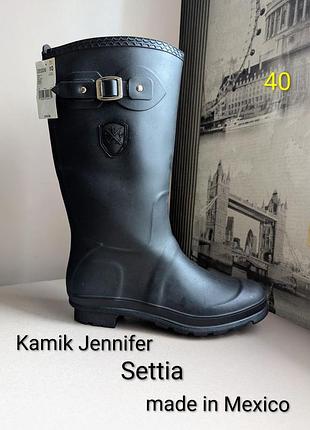 Резиновые сапоги settia kamik jennifer (40) новые женские made in mexico черные есть два разм.