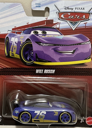 Машинка mattel disney pixar cars will rusch dxv29 2026 металлическая 1:55 | оригинал