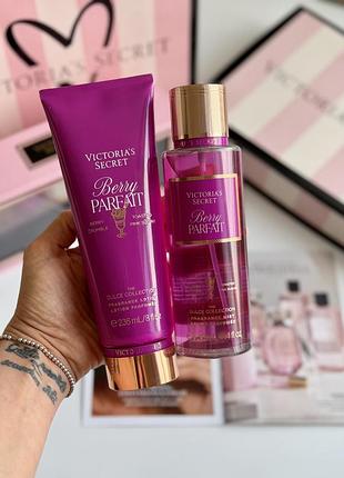 Спрей та лосьйон для тіла berry parfait victoria’s secret
