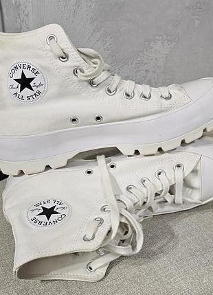Кеди жіночі converse високі білі 26 см