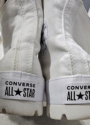 Кеди жіночі converse високі білі 26 см 4