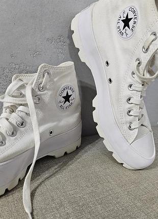 Кеди жіночі converse високі білі 26 см 2
