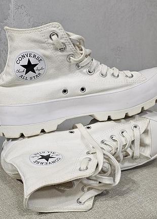 Кеди жіночі converse високі білі 26 см 9