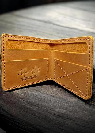 Гаманець bifold чоловічий, коричневий, шкіряний