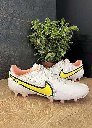 Футбольні бутси nike tiempo legend 9 academy fg/mg копачки (da1174-002) — розмір 45 (28,5 см)