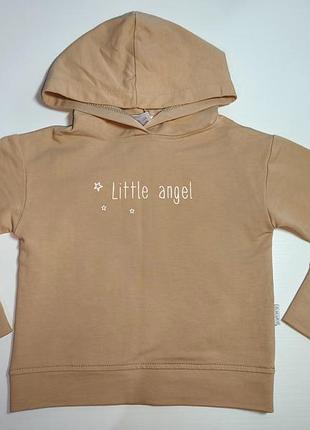 Худі дитяча бежева з написом little angel