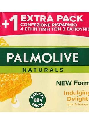 Мило натурель молочко та мед 90г*4 шт тм palmolive