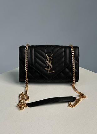 Сумка saint leather envelope chain laurent bag