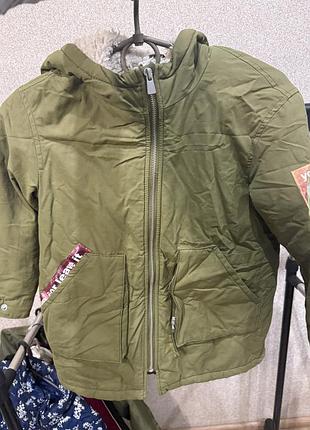 Куртка для дівчинки zara хакі, розмір 122