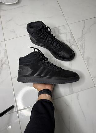 Чоловічі зимові утеплені кросівки adidas чорні (р. 46 / 29.5 см)
