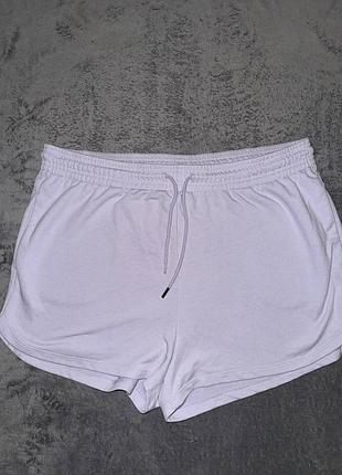Базовые хлопковые женские шорты лавандового цвета h&amp;m