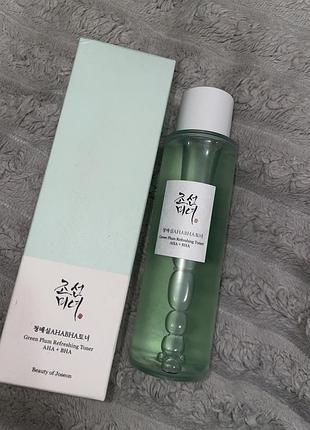 Тонік для обличчя beauty of joseon green plum refreshing toner aha + bha