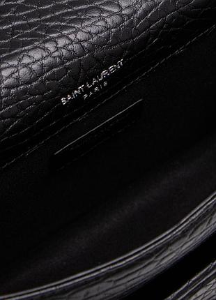 Сумка niki saint in grained lambskin laurent black/silver 2