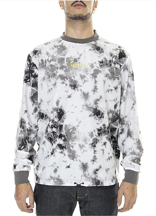 Нейлоновый оверсайз свитшот анорак карл кани karl kani signature pixel tie-dye, xl, оригинал