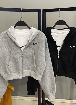 Кофта, худи  зипка женская двунить на молнии 42-46 one size 2 цвета sin1529-242iве