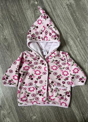 Флісова кофта на дівчинку h&m 68 см. 4-6 міс.