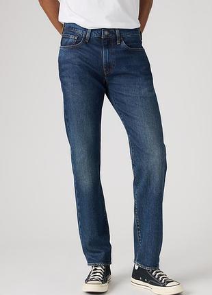 Чоловічі джинси levi’s premium 502 taper 295071460 — темно-сині, м'які з tencel, акуратне звуження донизу. оригінал.