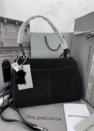 Сумка замшева чорна rodeo black silver 2
