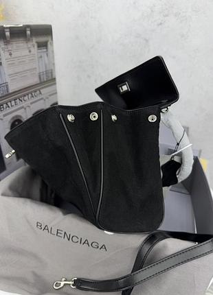 Сумка замшева чорна rodeo black silver 6