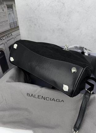 Сумка замшева чорна rodeo black silver 7