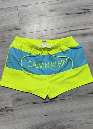 Яркие шорты кельвин клейн calvin klein intense power swim shorts, факт l, оригинал