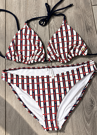 Купальник tommy hilfiger оригінал | m 75с | triangle bikini | monogram print old money