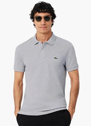 Премиальная серая футболка поло лакост lacoste sport ultra light, m, оригинал