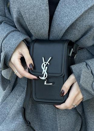 Сумка saint mini solferino satchel laurent bag in calf leather
