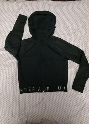 Оригинальное спортивное женское зип худи с сеточкой, under armour, p. s