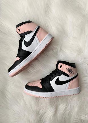 Кросівки nike air jordan 1 retro pink кроссовки2 фото