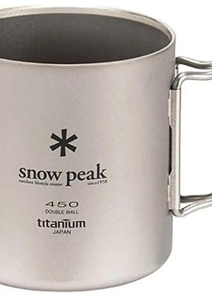 Кружка snow peak mg-153 ti-double 450 mug 450ml