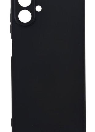 Чехол silicone case для samsung galaxy a08 / a085 бампер с микрофиброй черный