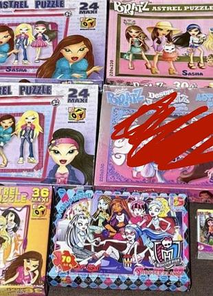 Пазли bratz та монстер хай
