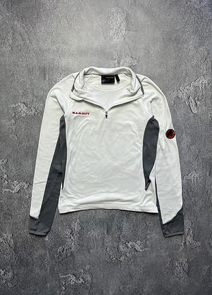 Vintage винтажная женская флисовая кофта 1/4zip mammut мамут big logo size s размер с