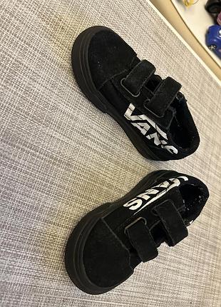 Кросівки дитячі vans чорні з липучками