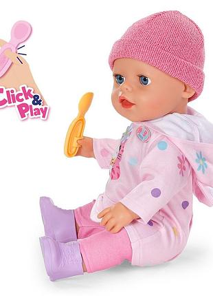 Кукла baby born серии click & play – эмма в костюмчике с ушками (43 см)