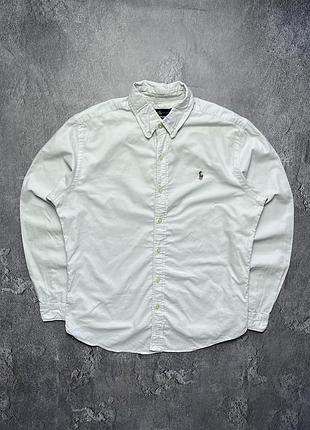 Vintage винтажная рубашка polo ralph lauren поло ральф лаурен big pony size l размер л