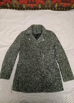 Женское демисезонное шерстяное полупальто" косуха",divided h&amp;m, оригинал, р. s