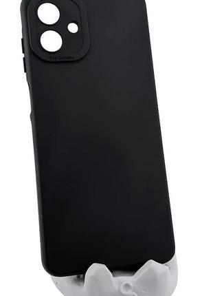 Чехол pro camera для samsung galaxy a08 / a085 бампер с микрофиброй черный