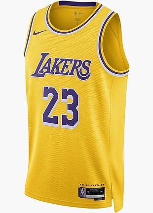 Легечная баскетбольная майка найк nike nba los angeles lakers lebron james icon edition, xl, оригинал