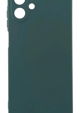 Чехол silicone case для samsung galaxy a08 / a085 бампер с микрофиброй зеленый