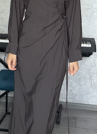 Zara — асимметричное платье-рубашка на запах, m