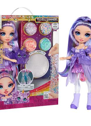 Игровой набор с куклой rainbow high серии rainbow shimmers - виолетта