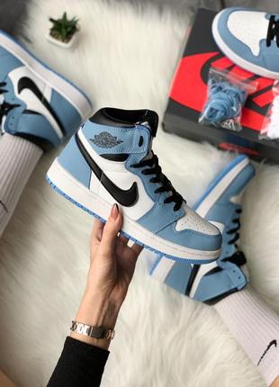 Кросівки nike air jordan 1 retro high ‘university blue’ кроссовки1 фото