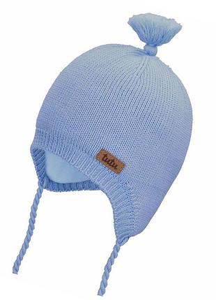 Зимова шапка для хлопчика tutu арт. 3-005733(34-38, 38-42 см)