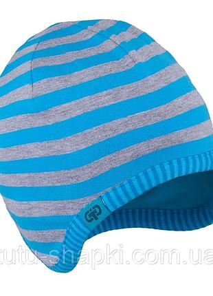 Шапка детская трикотажная двухсторонняя tutu арт.3-004025(46-50, 50-54) 46-50 см., бирюзовый
