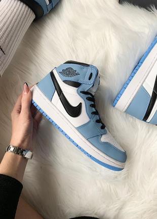 Кросівки nike air jordan 1 retro high ‘university blue’ кроссовки6 фото