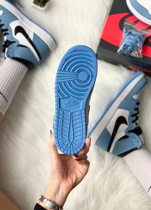 Кросівки nike air jordan 1 retro high ‘university blue’ кроссовки7 фото