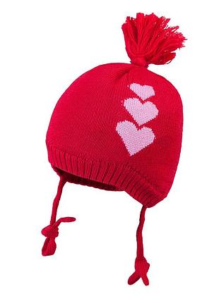 Зимова шапочка для дівчинки tutu арт. 3-005131(36-40, 40-44) 36 див., червоний