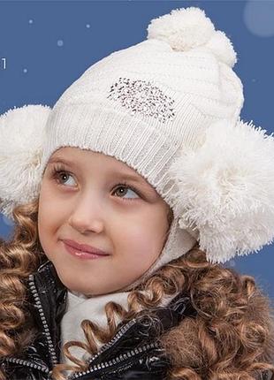 Шапка зимняя для девочки tutu. 135 арт. 3-001205 (48-54)